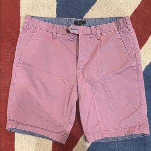 Ted Baker Men's Pink Flat-Front Chino Shorts